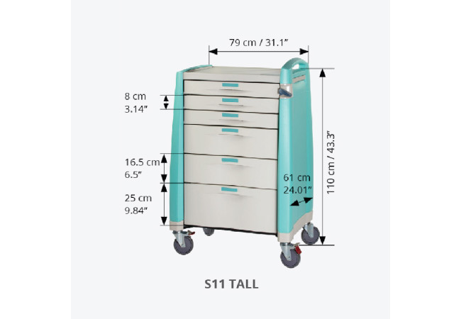 TRIBUTE Paediatric Cart